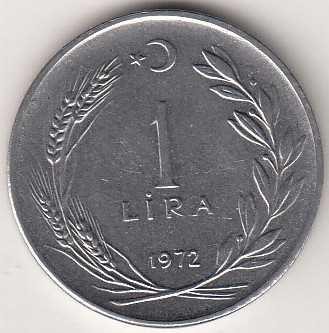 1 Lira 1972 Obverse