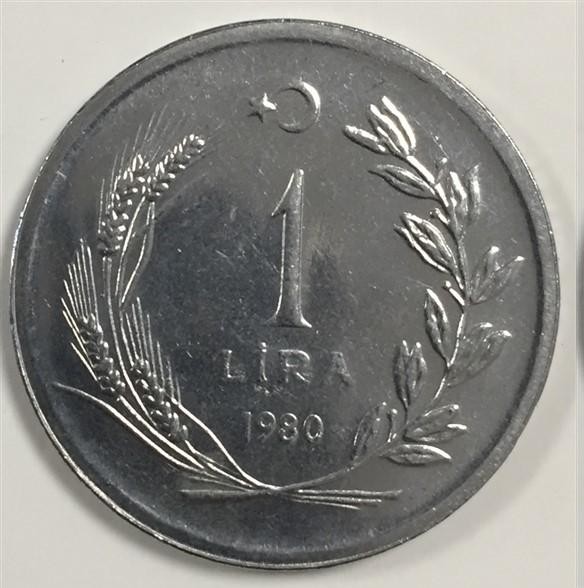 1 Lira 1980 Obverse