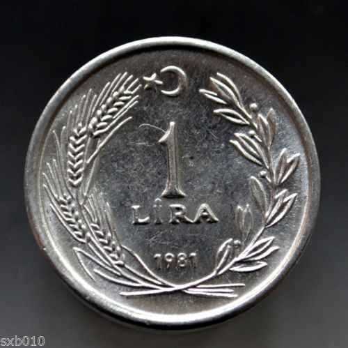 1 Lira 1981 Reverse