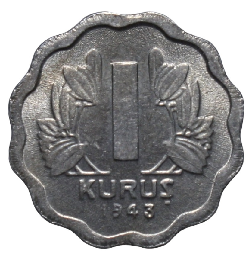 1 kurus 1943 Obverse