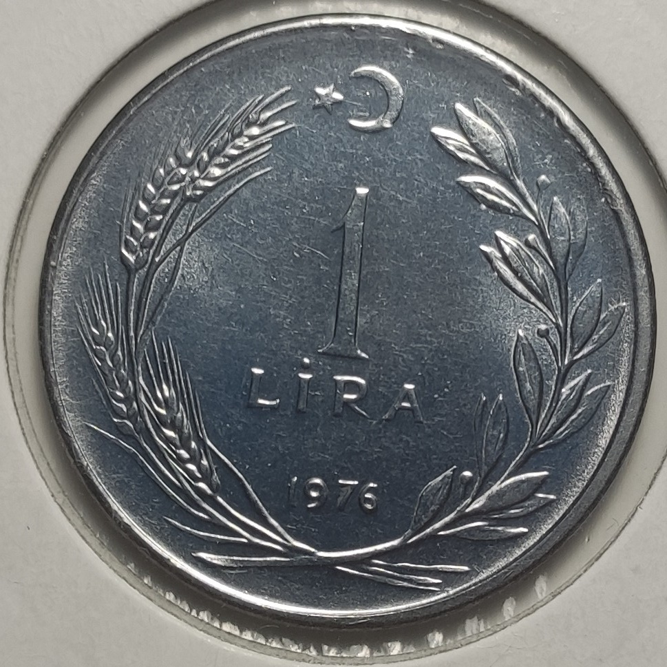 1 Lira 1976 Reverse