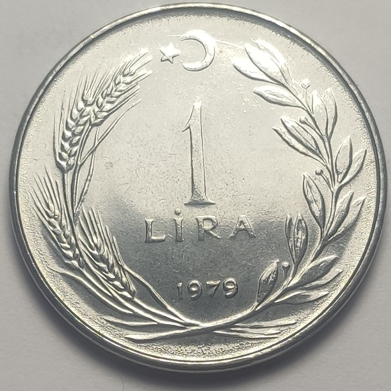 1 Lira 1979 Reverse