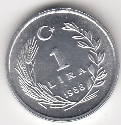 1 Lira 1988 Obverse
