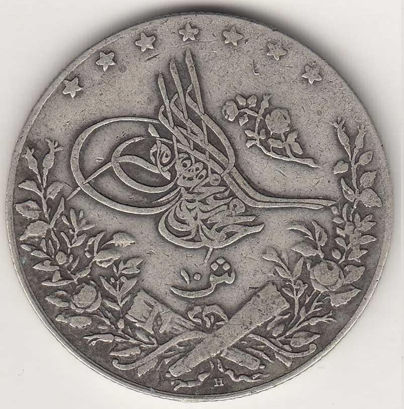 10 kurus 1327/2 Obverse