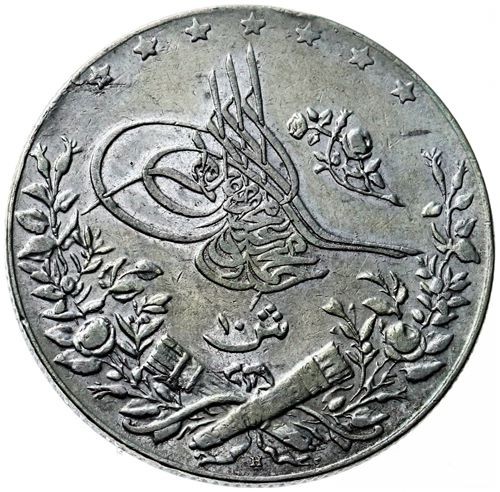 10 kurus 1327/3 Obverse