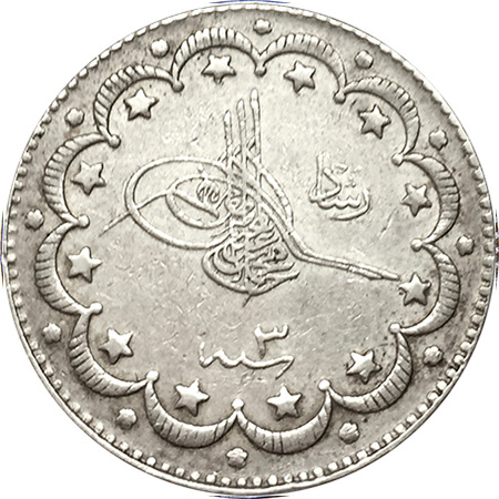 10 kurus 1327/3 Obverse