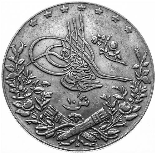 10 kurus 1327/6 Obverse