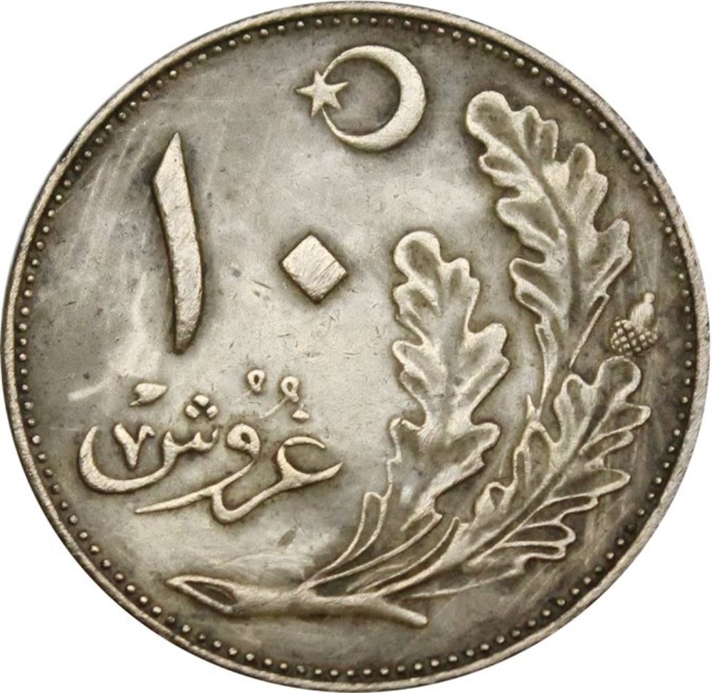 10 kurus 1928 Obverse