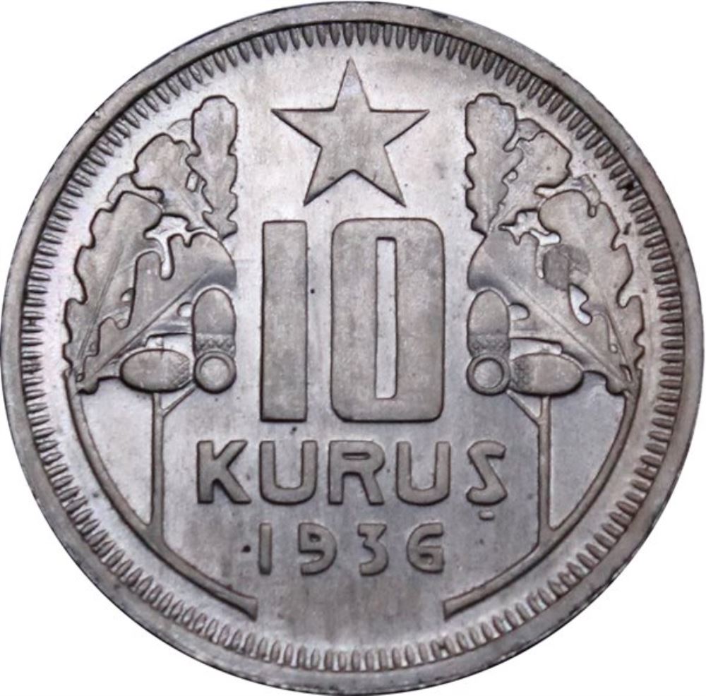 10 kurus 1936 Reverse
