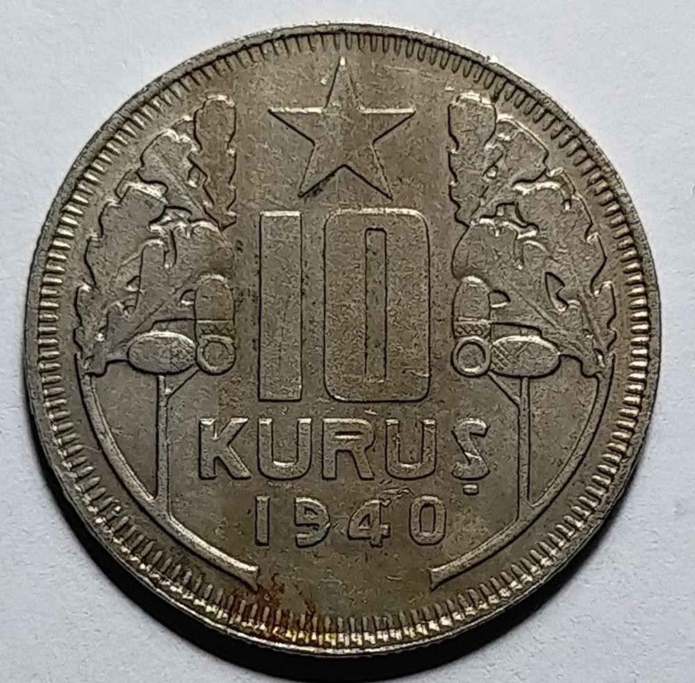 10 kurus 1940 Obverse