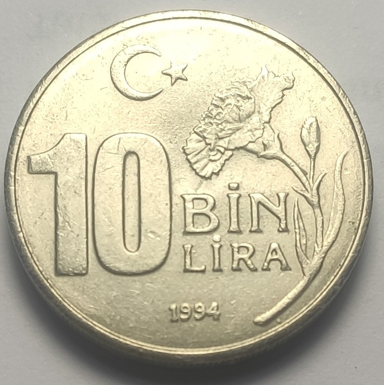 10 thousands of Lira 1994 Reverse