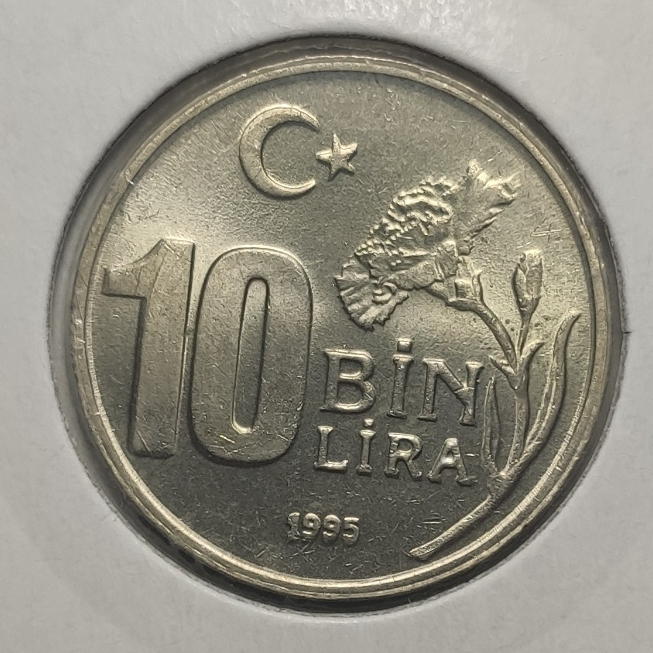 10 thousands of Lira 1995 Reverse