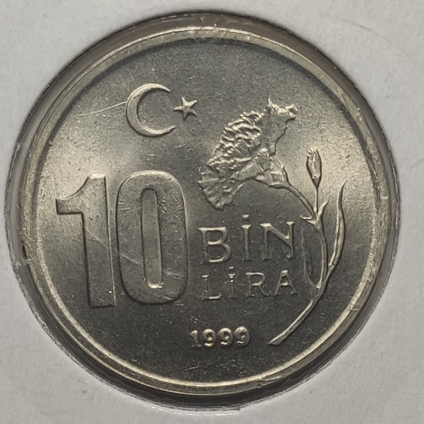 10 thousands of Lira 1999 Reverse