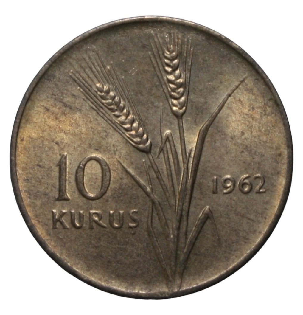 10 kurus 1962 Obverse