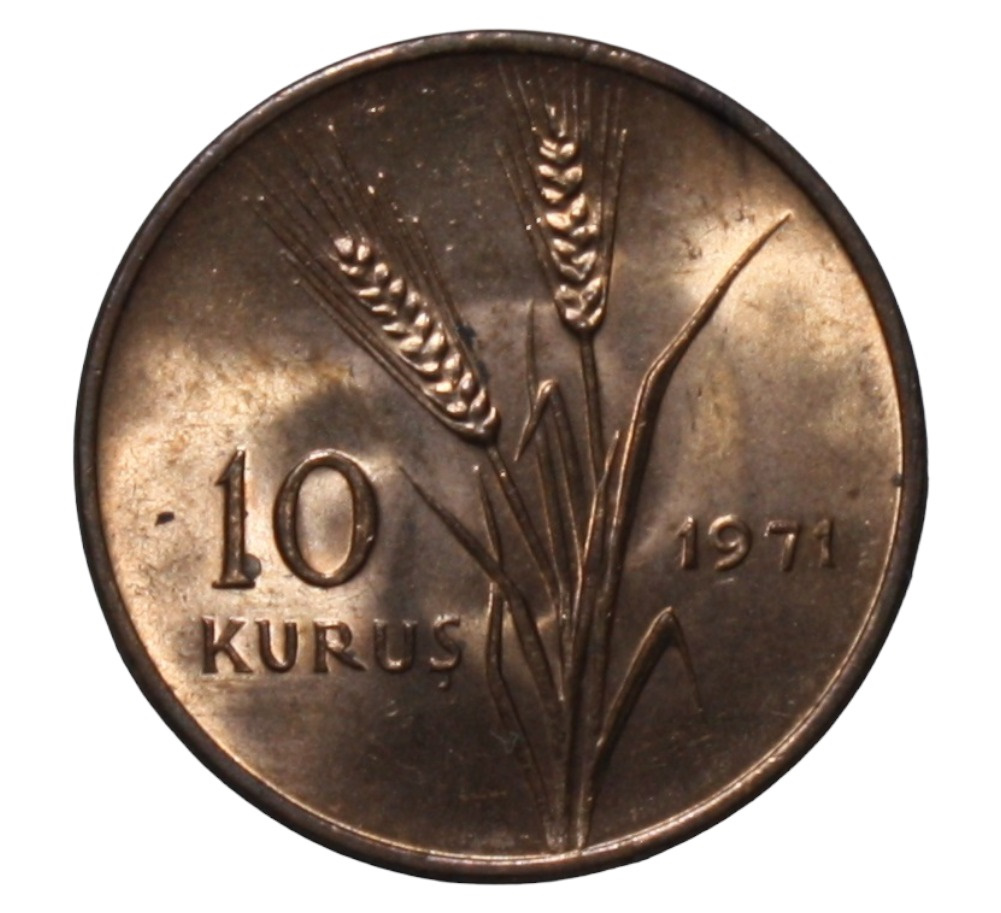 10 kurus 1971 Obverse