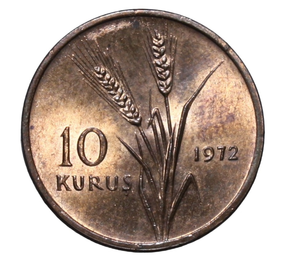 10 kurus 1972 Obverse