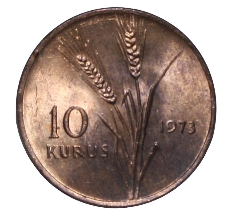 10 kurus 1973 Obverse