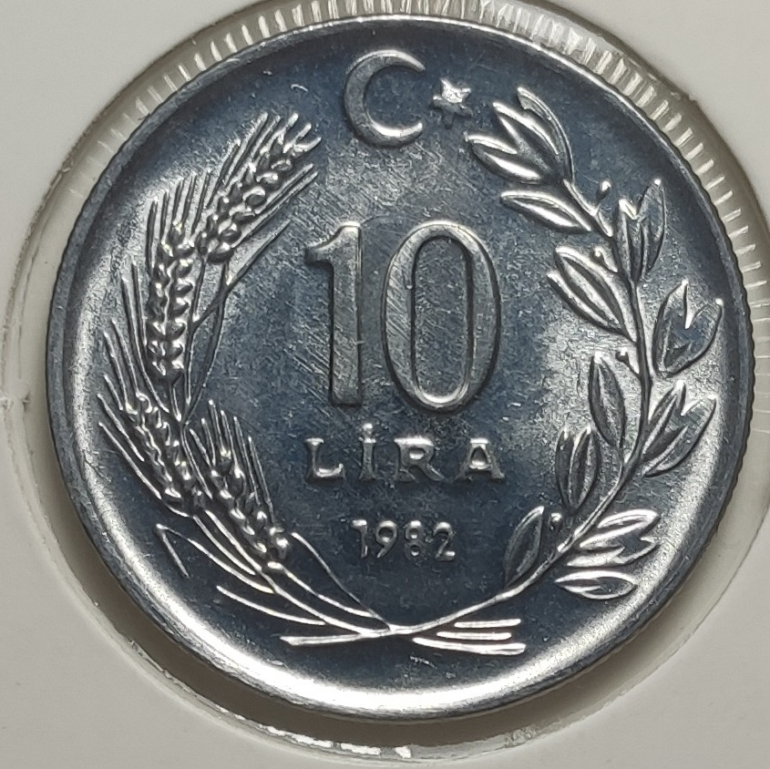 10 Lira 1982 Reverse