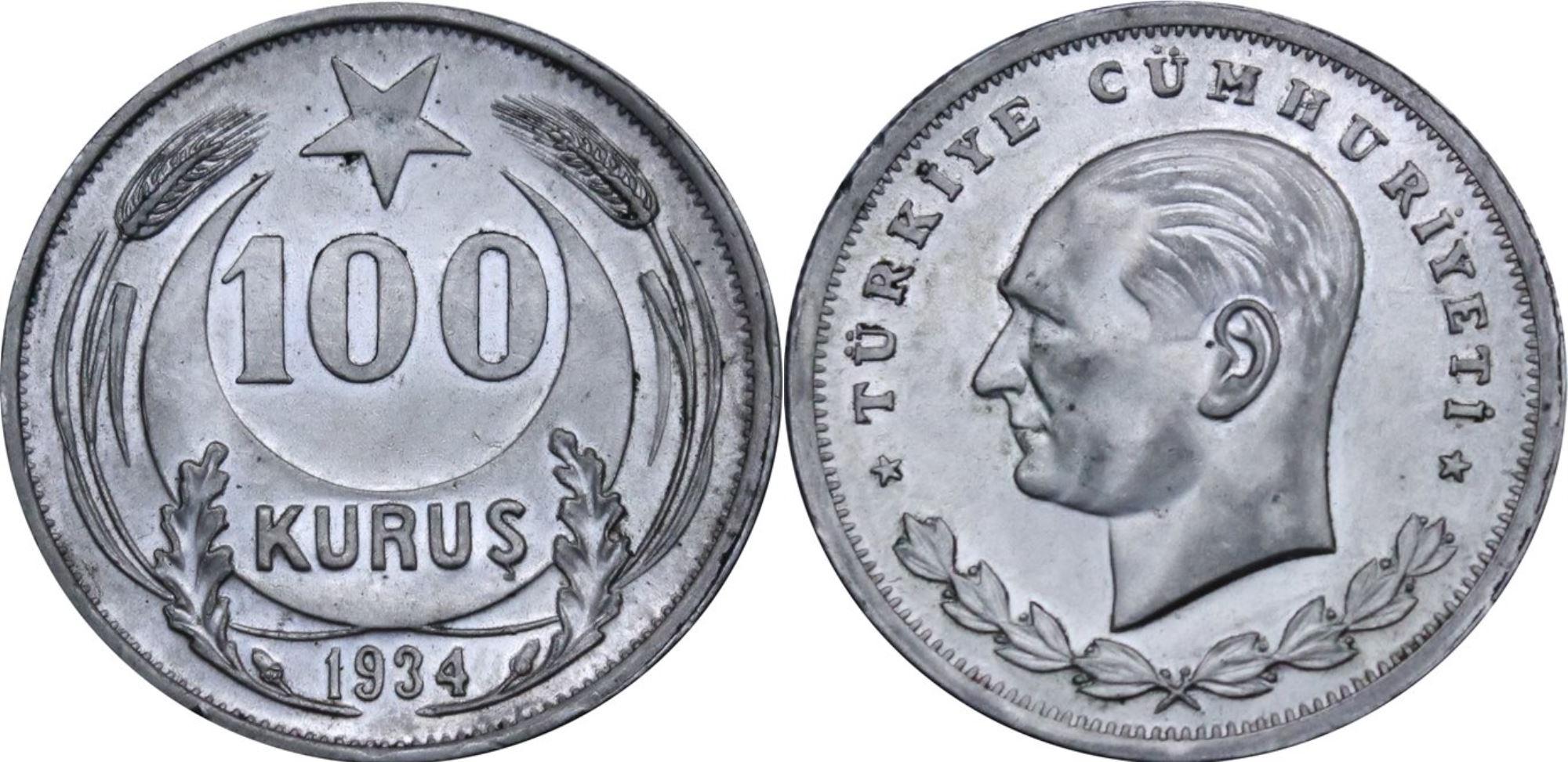 100 kurus 1934