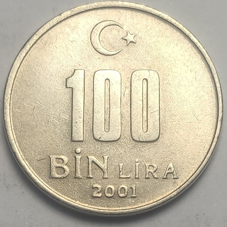 100.000 Lira 2001 Reverse