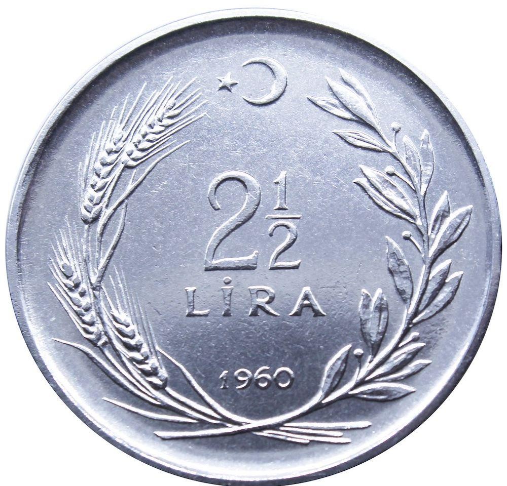 2 1/2 Lira 1960 Obverse