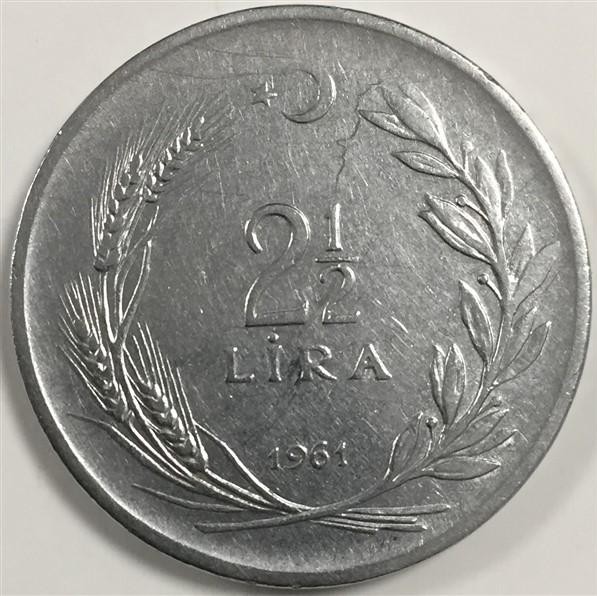 2 1/2 Lira 1961 Obverse