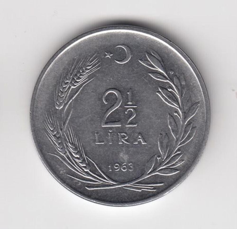 2 1/2 Lira 1963 Obverse