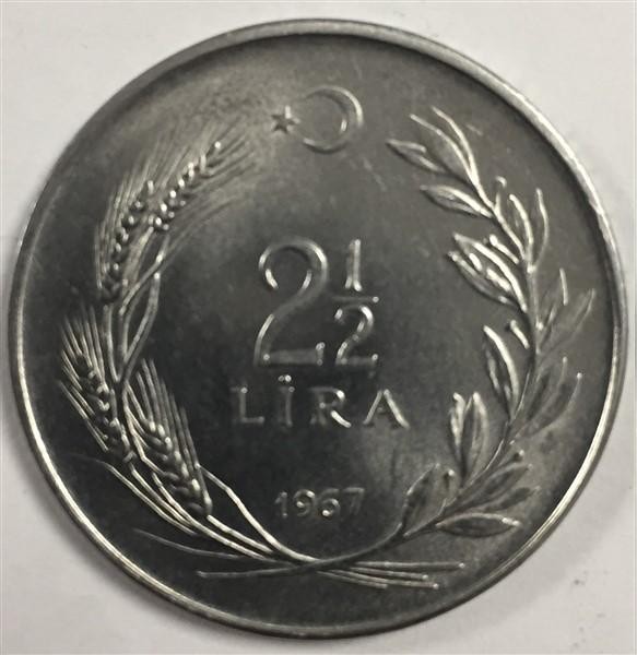 2 1/2 Lira 1967 Obverse