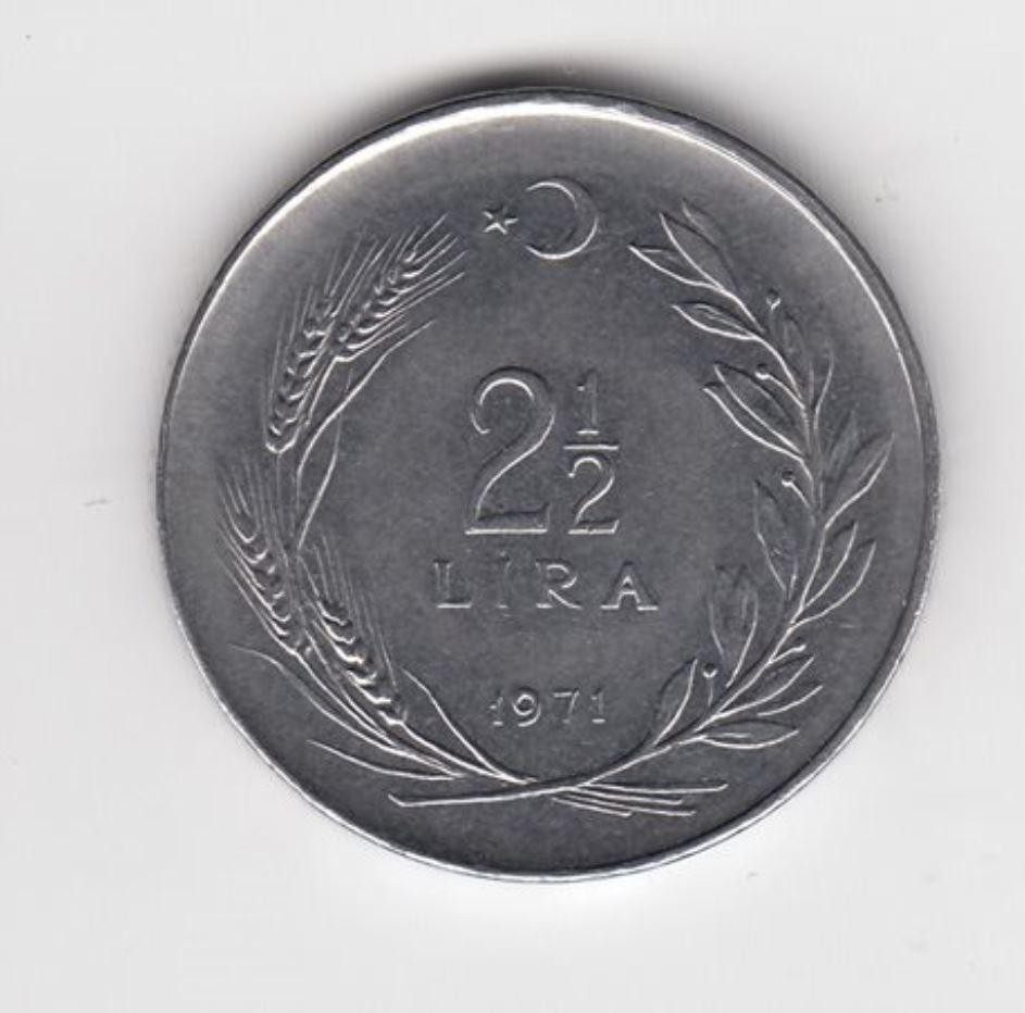 2 1/2 Lira 1971 Obverse