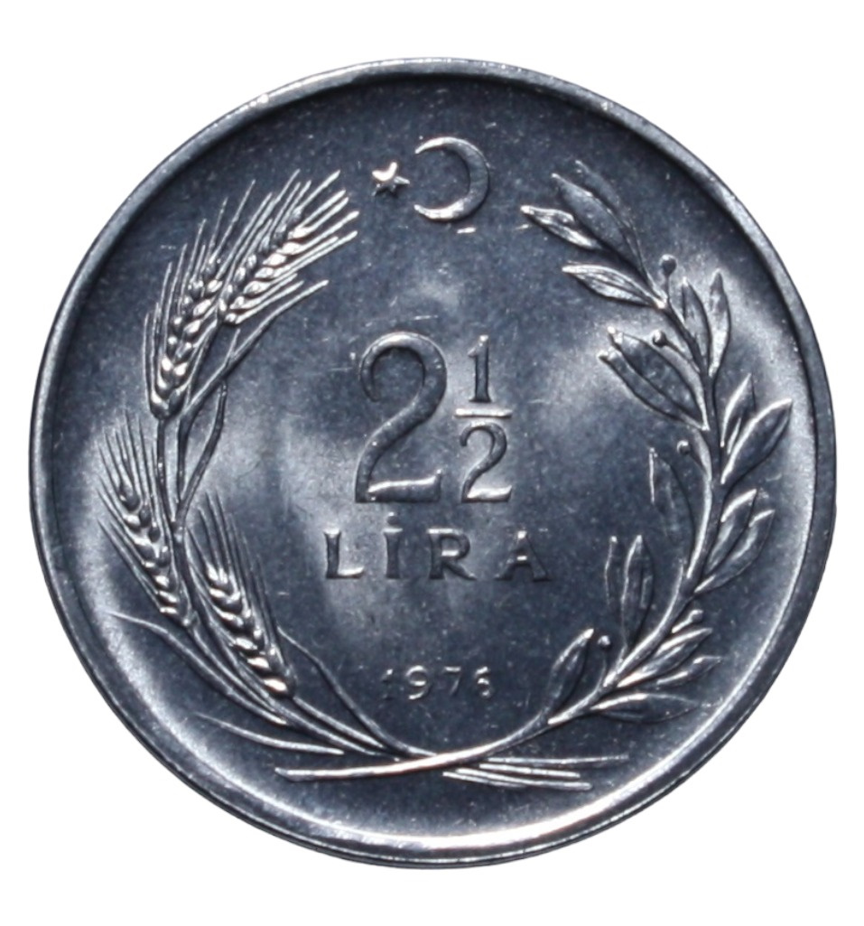 2 1/2 Lira 1976 Obverse