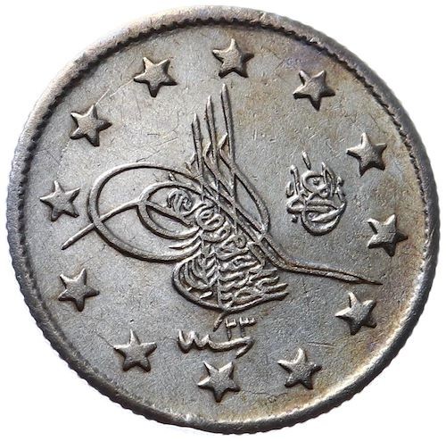 2 kurus 1293/23 Obverse