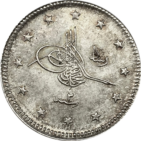 2 kurus 1327/2 Obverse