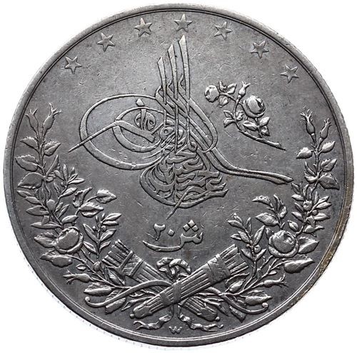 20 kurus 1293/10 Obverse