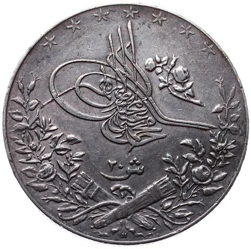 20 kurus 1327/6 Obverse