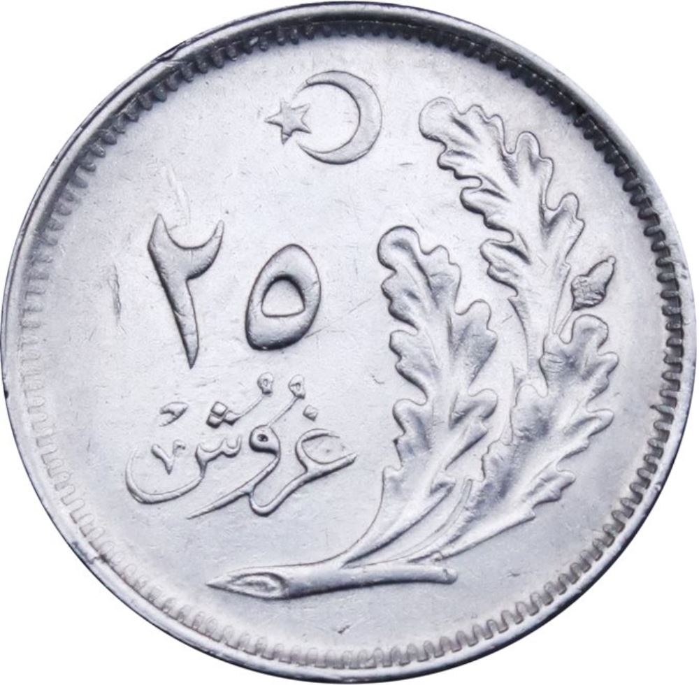 25 kurus 1926 Obverse