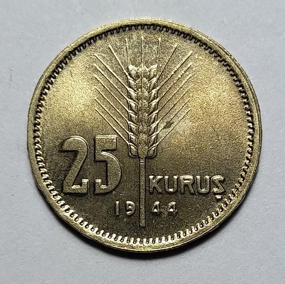 25 kurus 1944 Obverse