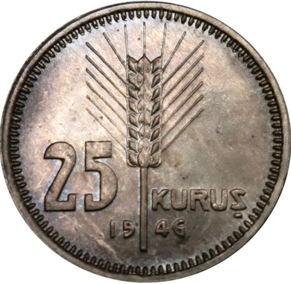 25 kurus 1946 Reverse