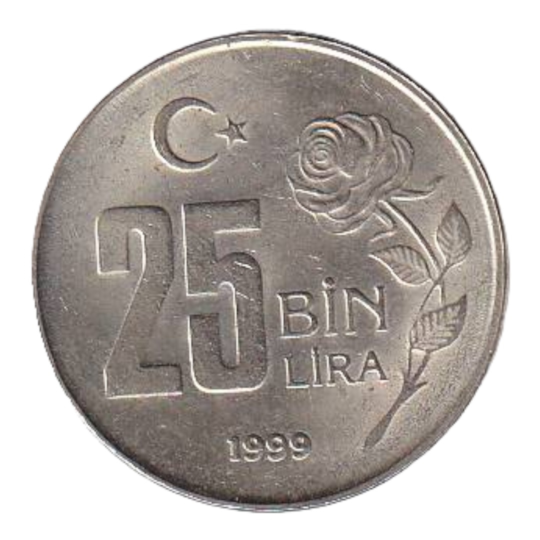 25 thousands of Lira 1999 Obverse