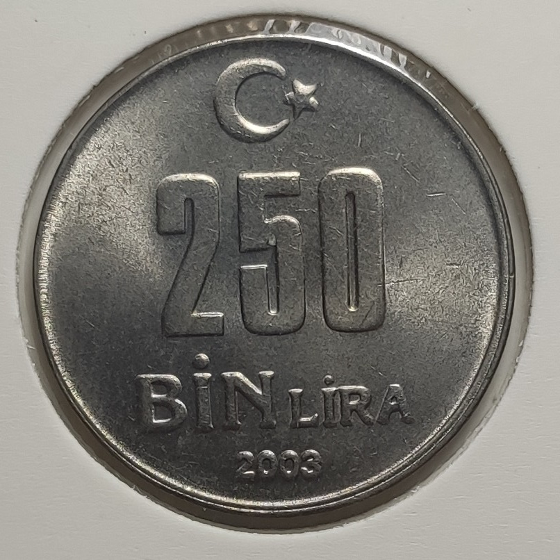 250 thousands of Lira 2003 Reverse