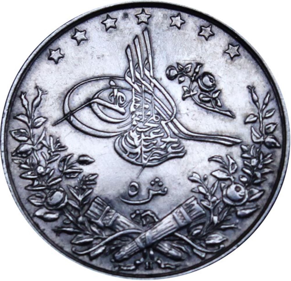 5 kurus 1293/30 Obverse