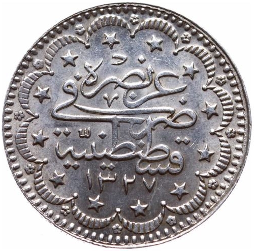 5 kurus 1327/5 Obverse