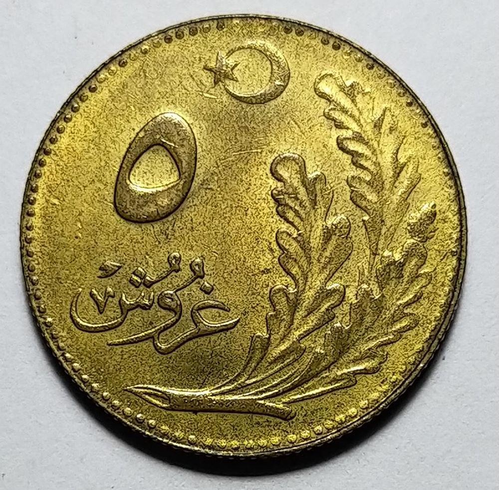 5 kurus 1926 Obverse
