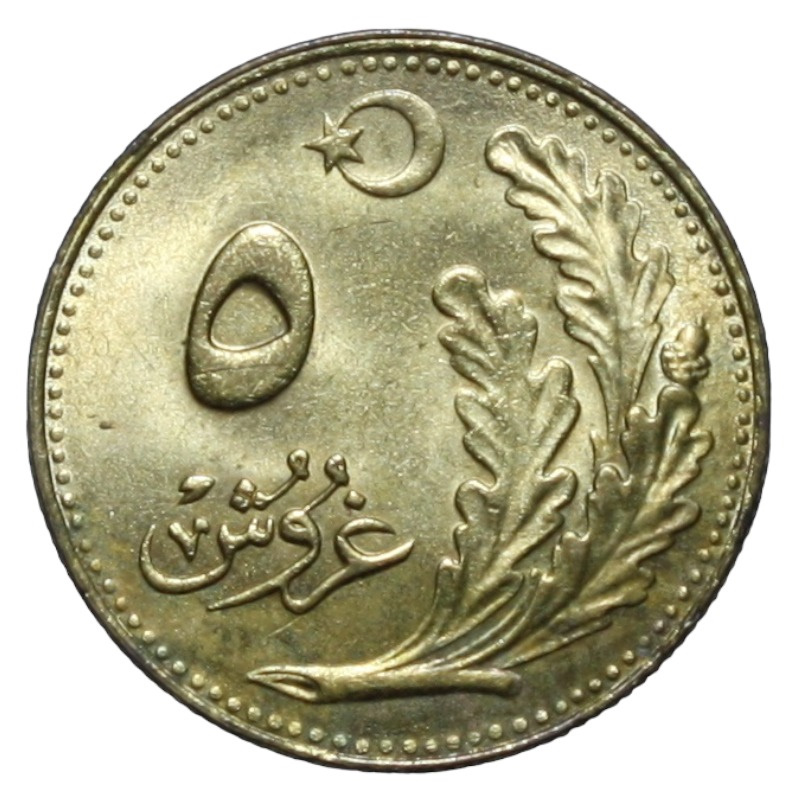 5 kurus 1341 Obverse