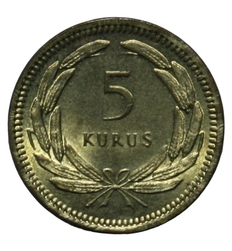 5 kurus 1950 Obverse