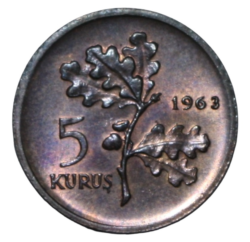 5 kurus 1963 Obverse