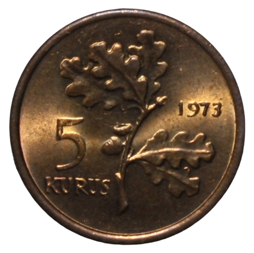 5 kurus 1973 Obverse
