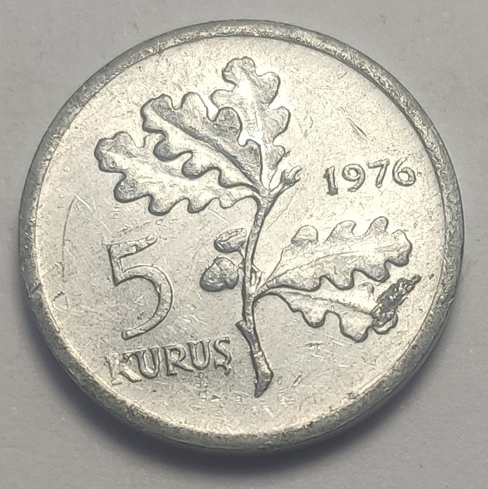 5 kurus 1976 Reverse