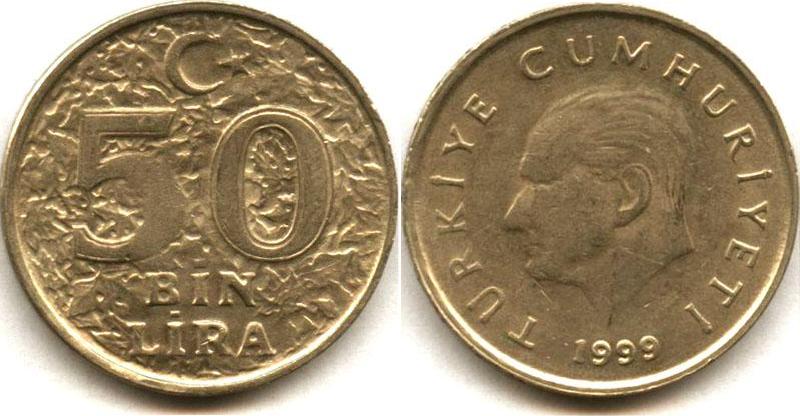 50 thousands of Lira 1999