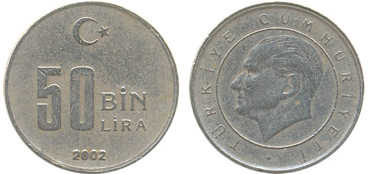50 thousands of Lira 2002