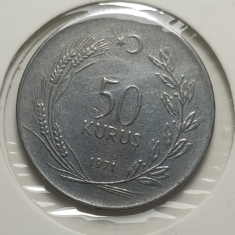 50 kurus 1971 Reverse